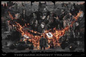 The Dark Knight Batman Darkest Night Variant Print Poster by Gabz x/250 Nolan