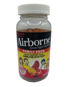 Airborne Mixed Fruit Gummy Immune Support Vitamin C Crafted 63ct EXP 9/24