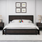 Full/Queen/King Size Bed Frame With 4 Drawers, Platform Bed Frame With Headboard