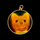 9ct Gold Hologram Pendant - Cat Head (Medium) - No Chain