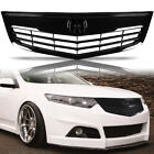 Front Upper Bumper Grill ABS Grille Assembly Fits For 11-14 Acura TSX BLACK New (For: 2011 Acura TSX Base 2.4L)