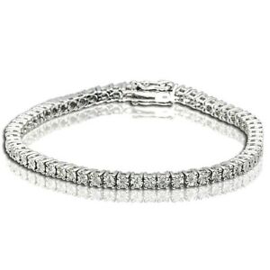1 CT Women's Tennis Bracelet with Natural Genuine Diamonds in Sterling Silver