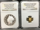 New Listing1849 Pattern Double Eagle 1/10 GOLD & 1oz SILVER Smithsonian Collection NGC SET