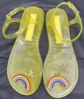 Katy Perry Rainbow Toe Yellow Jelly Sandals Size 9-10