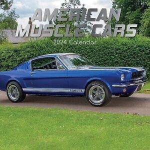 2024 Square Wall Calendar - American Muscle Cars 12 x 12 Inch Monthly View 16...