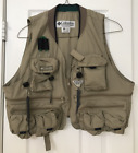 COLUMBIA XL MEN'S FISHING VEST POCKETS, TOOLS, 15 FLY LURES, WOOL PADS - EUC!