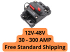 30A-300A Amp Waterproof Circuit Breaker Auto/Marine/Solar 12-48V DC Manual Reset