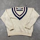 Vintage Van Heusen Sweater Tennis Varsity Cable Knit M Men’s Cricket