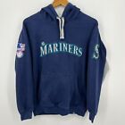 Majestic Hoodie Men's S Navy Blue Seattle Mariners Baseball Pullover Logo