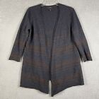 Tahari Cardigan Sweater Women Size 3X Extrafine Merino Wool Open Front Duster