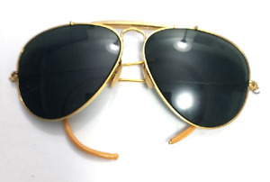 Ray Ban B&L Vintage Gold Aviator Sunglasses USA 58mm READ
