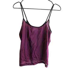 Vintage Y2K Guess Womens Sz L Cami Camisole Purple Metallic