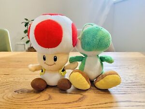 [2set] Mario Party 5 Yoshi & Toad Plush Toy Sanei Hudson Soft 2003 Nintendo S
