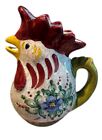 Vintage Creamer Pitcher Rooster Chicken Ceramic Italy