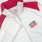 PUMA Size L White with Red Italy Italia Soccer Football Athletic Track Jacket