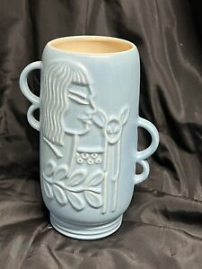 New ListingVintage Art Deco Red Wing Pottery Charles Murphy Design 1151 Aqua Vase