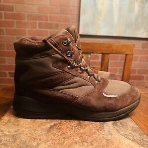 LL Bean Men’s 12 Hiking Boots Brown Suede Insulated Lace Up Medium #05455￼