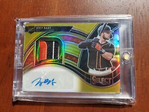 New Listing2021 Panini Select Joey Bart Rookie Patch Auto Gold Prizm /10 Giants Pirates RC