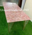 Pink Rose Quartz Table / Rose Quartz vanity Top / Rose Quartz Countertop Slab