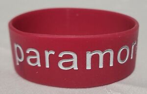 NEW Old School Paramore Logo Red Rubber Bracelet