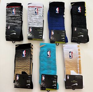 Nike NBA ELITE Crew Basketball Socks DRI-FIT Size Large. Many Designs & Colors