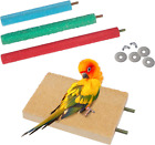 Parrot Bird Perches for Conure Stand Natural Wood Platform Bird Nail Trimming