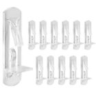 Uenhoy 20 Pcs Plastic Locking Shelf Pins Clear Self-Locking Shelf Support Peg...