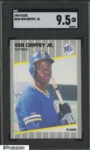 New Listing1989 Fleer #548 Ken Griffey Jr. Seattle Mariners RC Rookie HOF SGC 9.5 MINT+