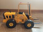 MIGHTY TONKA FORKLIFT--Orange--1975—nice original cond.--works well--see pics
