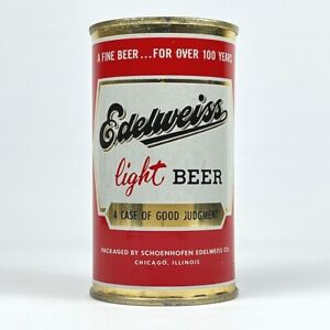 New ListingEdelweiss Light Beer 12oz Flat Top Can - Schoenhofen Edelweiss, Chicago IL