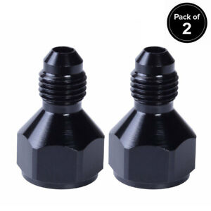 LokoCar Reducer Hose Fitting Adapter Female AN8 to Male AN6 Flare Black 2Pcs