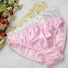 3pack Womens 100% Silk Panties Knickers Jaquard Pink Bikinis Underwear Lots L