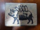 Rubber Stamp by Stamp Francisco AN 212-F 1982-94 Piggyback riding Piglets on Pig