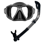 PROMATE Fish Eyes Mask Dry Snorkel Scuba Dive Snorkeling Spearfishing Gear Set