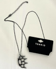 TORRID~Pave Spiked Pendant Necklace New Silver Adj clasp Bling 32