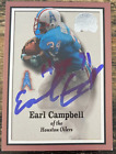 EARL CAMPBELL Fleer Greats of the Game Hall of Fame Autograph Oilers HOF AUTO