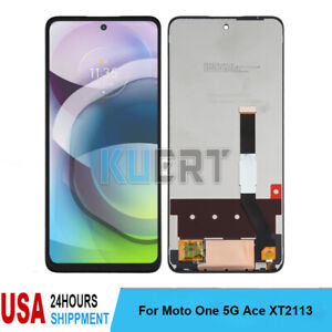 For Moto One 5G Ace 2021 XT2113-2 XT2113-3 LCD Display Touch Screen Assembly U.S