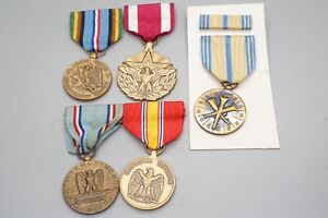 Korean - Vietnam War Army, USAF Air Force Medals & Ribbon Bar Lot Of 6