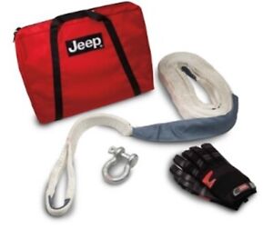 Jeep JK JLWrangler Mopar Recovery Kit Tow Strap, Bag and Dring TOW KIT STRAP
