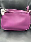 Coach Cary Deep Berry  Soft Pebble Leather Convertible Crossbody MSRP $295