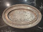 Vintage Cristofle Silver Plated Oval Serving Tray Riviera Palace Stamped Logo