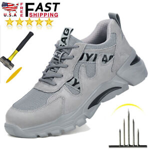 Sneakers Work Boots Mens Safety Shoes Steel Toe Indestructible Lightweight Shoes