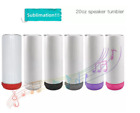 20oz Sublimation Bluetooth speaker tumbler. Music Tumblers W/ Lid Speaker, Straw