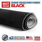 Suede Headliner Fabric Upholstery Black Mat 60