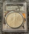 2021 W $1 Burnished Silver Eagle Type 2 PCGS SP70 First Strike West Point Label