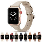 Slim Leather Band Women Strap for Apple Watch Series 9 8 7 6 5 SE 40/44/41/45mm