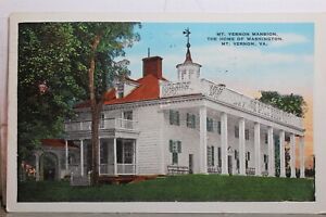 Virginia VA Mt Vernon George Washington Home Mansion Postcard Old Vintage Card