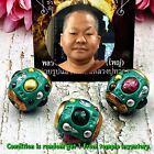 Takrut Magic Leklai Immortal Protect Somporn Mint Green Ball Thai Amulet #17613