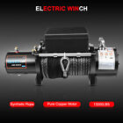 12V 13000LB Electric Winch Tow Trailer Synthetic Rope Off Road for JEEP Wrangler (For: 1969 Jeepster)