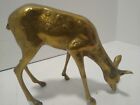 Mid Century Vintage Brass Spotted Deer Doe Large Figurine